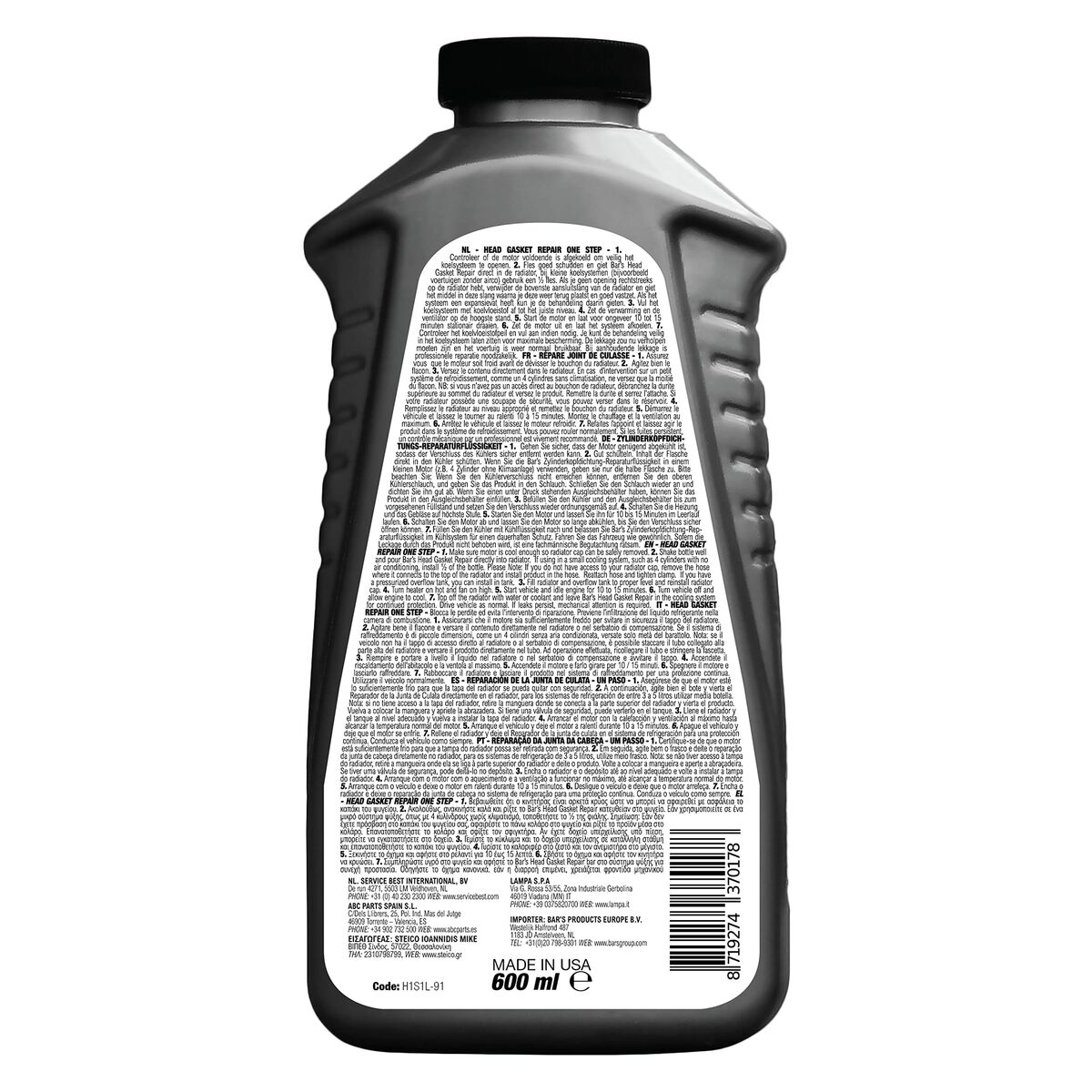 Reparation af toppakning Bar's Leaks BARSH1S1L91 600 ml